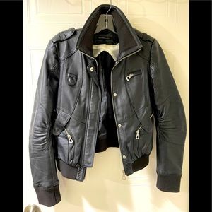 Rudsak Black leather jacket. Gently used